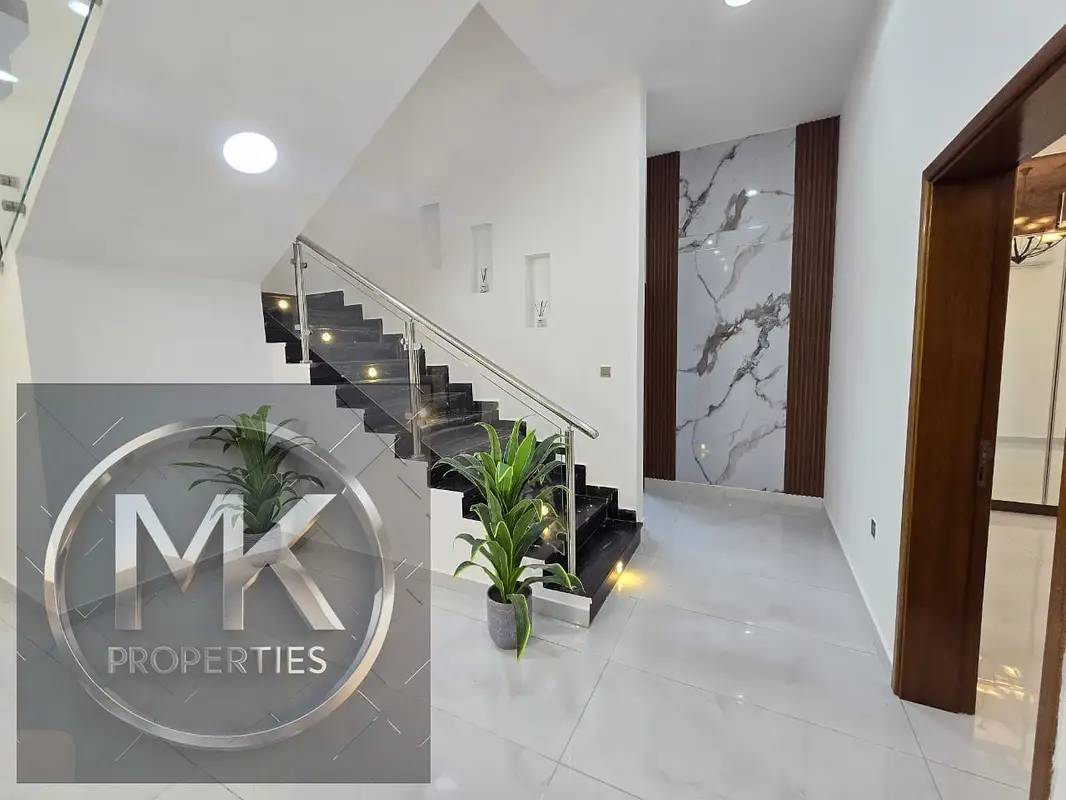The Brand New Ready Luxurious Design Villa including electric water severage near Masjid and commercial Area Al Zahya Ajman .