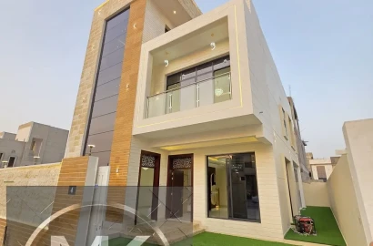 Prime location, The Modern Rock Wooden style villas for sale with swimming pool in Al Zahya Ajman.