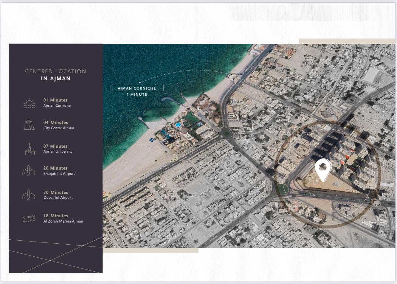 Ajman Phase 2 * STUDIO 5% down payment in the best and most powerful project in the Emirate of Ajman.